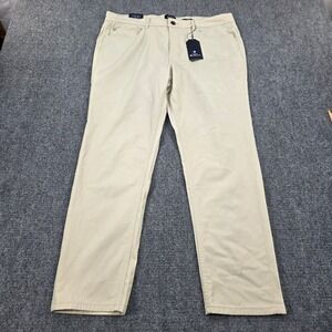 Ben Sherman Stone Beige Slim Fit Stretch Casual Pants Mens‎ 36x30 NWT